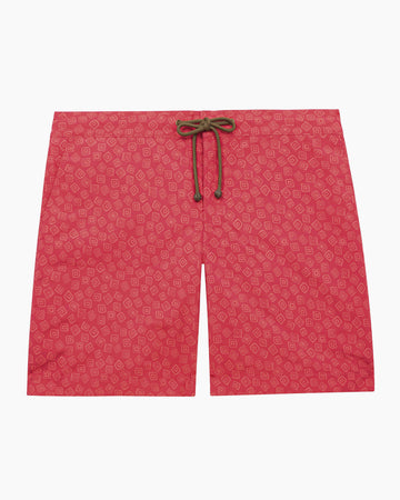 Charvet X Thorsun - Floating Squares - Red Tonal